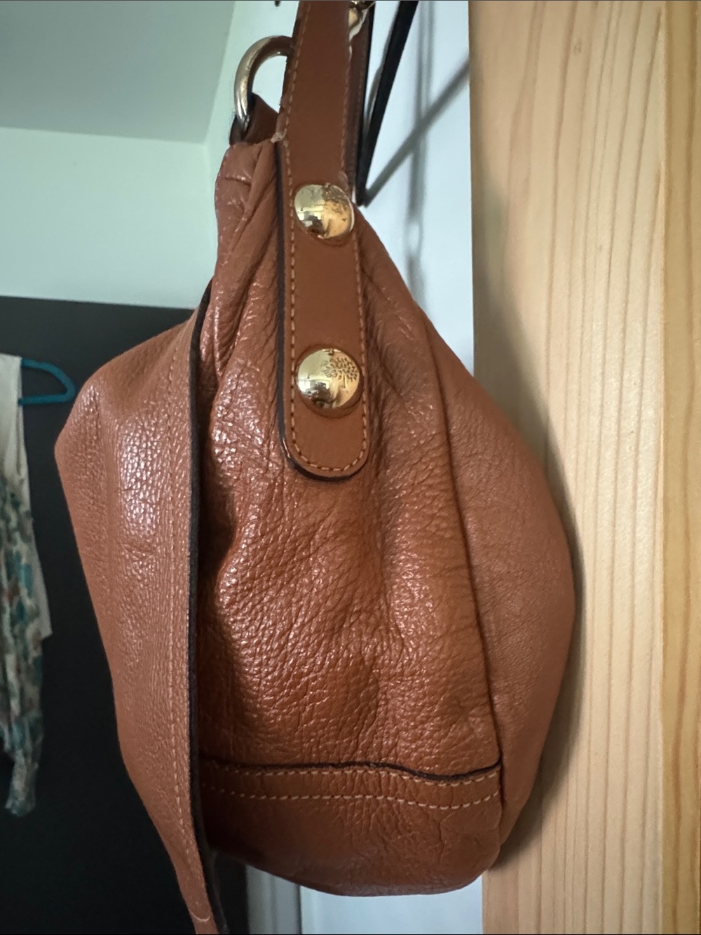 Mulberry Tan Leather Daria Hobo Bag - Signature Tree Plaque - Picture 4 of 14